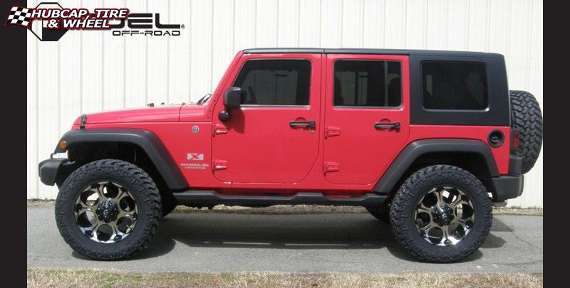 vehicle gallery/jeep wrangler fuel dune d524 0X0  Machined Black wheels and rims